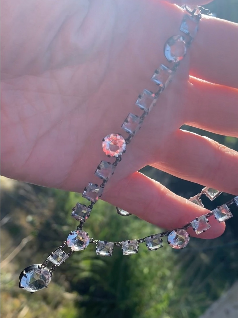 Rivière Necklace - Silver Rock Crystal